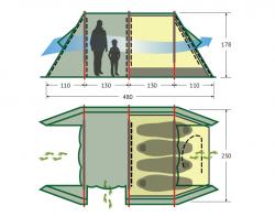 Кемпинговая палатка Alexika Apollo 4 (sand)-2 Кемпинговая палатка Alexika Apollo 4 (sand)-2