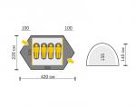 Туристическая палатка Talberg Hunter Pro 4-2