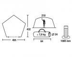 Кемпинговый тент-шатер High Peak Pavillon Fasano 14048-3