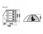 Туристическая палатка Trek Planet Dallas 4-5