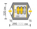 Туристическая палатка Talberg Sliper 3-2