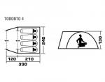 Туристическая палатка Trek Planet Toronto 4-3