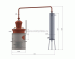 Дистиллятор медный «СПЕЦИАЛИСТ» 60л (без мешалки)-14