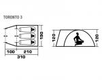 Туристическая палатка Trek Planet Toronto 3-2