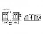 Кемпинговая палатка Trek Planet Toledo Twin 4-3