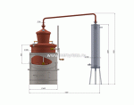 Дистиллятор медный «СПЕЦИАЛИСТ» 100л (с мешалкой)-2