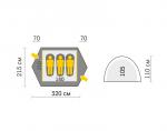 Туристическая палатка Talberg Forest pro 3-2