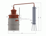 Дистиллятор медный «СПЕЦИАЛИСТ» 80л (с мешалкой)-2