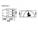 Туристическая палатка Trek Planet Forester 3-2